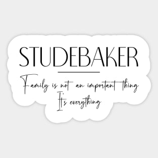 Studebaker Family, Studebaker Name, Studebaker Middle Name Sticker